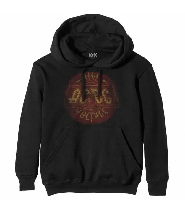 ACDC: High Voltage Sudadera Vintage Pullover Hoodie ROCK OFF ACDCHD03MB - 1