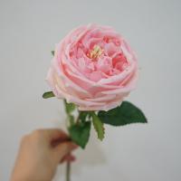 Rosa Artificial De Látex Realista Para Boda Y Decoración Del Hogar Tamaño 17.7 Pulgadas Color Blanco Peonía Falsa Para Decoración De Mesa Y Jardín - details 4