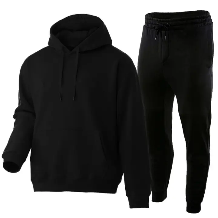 Conjunto De Pantalones Con Capucha Y Sudadera De Baloncesto Para Hombres Ropa Deportiva Casual Estilo Tracksuit Material Poliéster Y Algodón Cierre Con Cordón Pantalones Con Bolsillos - 1