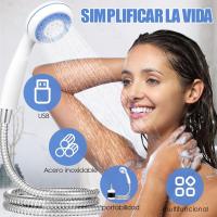 Ducha Eléctrica portátil para Exterior con Manguera de 1,8 m para acampar, viajar, Jardín, mascotas - details 0