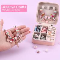 Kit De Manualidades Para Hacer Pulseras Y Collares 68 Piezas Con Encantos De Unicornio Y Sirena Regalo Para Mujer Para Fiesta - details 7
