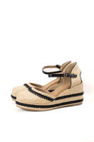 Alpargatas de cuña de espartos con plataforma con pulsera ajustable y diseño trenzado, ideales para un look boho chic en verano  cómodo, fresco y versátil, perfecto para cualquier ocasión Mynzi - details 4