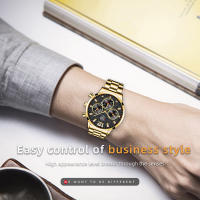 Reloj De Pulsera De Lujo Para Hombre Plata Acero Inoxidable Cuarzo Calendario Luminoso Cuero Negro Estilo Casual Y Negocios - details 0