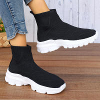 Botas De Invierno Para Mujer Calidad Superior Tejidas Botines Chelsea Moda Confort Medio Tacón Material Synthético Forro Poliéster - details 12