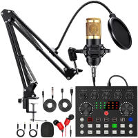 BM800 V8 Tarjeta De Sonido Profesional Micrófono De Condensador Para Estudio Cantar Karaoke Podcast Grabación Streaming Vivo - details 6