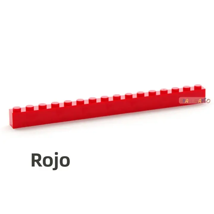 10PCS Bloques De Construcción DIY 1x16 Dots Figuras Gruesas Juguetes Educativos Creativos Compatibles Con Marcas Para Niños - 1