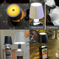 Lámpara LED Inalámbrica Para Botella Con Control Táctil 3 Colores Regulación Sin Limites Impermeable IP54 Para Barra Vino Mesa Iluminación - details 12