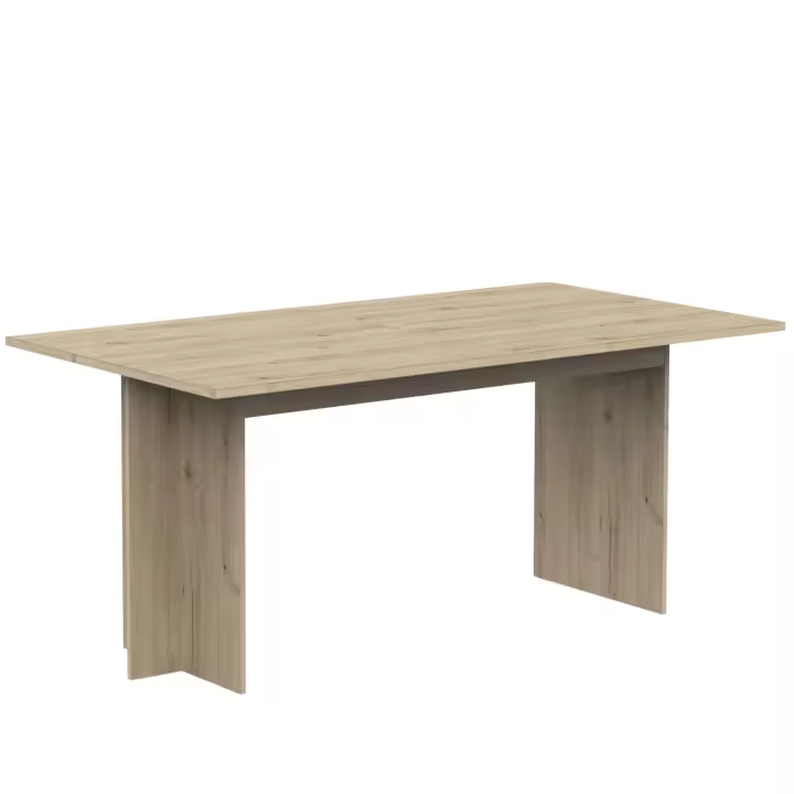 Mesa de Comedor Extensible Lead Estilo Moderno en Color Roble Artisan Melamina 165-200x90 cm - 1
