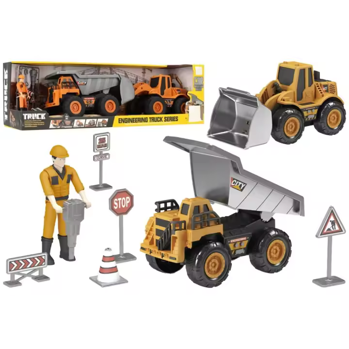 VEHICULOS DE TRABAJO FRIZ B/O/L/S TRYME 2PCS C/PERS/ACC Producto Oficial Para Niños y Niñas - 1