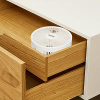 Aktive - Ventilador inalámbrico, color blanco, plegado compacto, 19,7x19,7x97,5 cm, 4 modos aire, 2-6 horas de autonomía, tubo telescópico de 36-83 cm, incluye cargador USB, recargable en 4,5 h, posición de bloqueo, ventilador con batería - details 5
