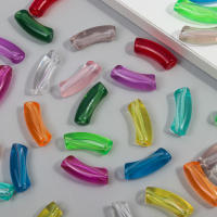 15pcs Cuentas De Acrílico Colores Variados Tubo De Bambú Grueso 11mm Codo Transparente Para Creación De Joyería Pulseras Y Collares DIY - details 9