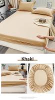 Sábana Ajustable De Color Sólido Premium Ultra Suave Tejido De Sateen Para Noches Cálidas Hipoalergénica Y Fácil De Limpiar Ropa De Cama - details 12