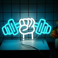 Neón Dumbbell Para Decoración De Hogar Y Dormitorio LED Deportes Y Gimnasio Regalo Para Hombres Y Mujeres Decoración De Pared - details 0
