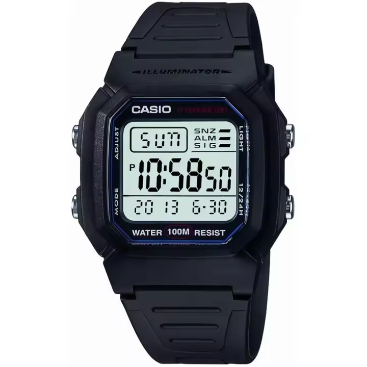 Reloj Digital Cuadrado Unisex CASIO - W-800H-1AVES - 1