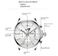 Reloj De Pulsera Para Hombre Automático Resistente Al Agua Con Luminiscencia Y Calendaría Reloj De Cuarzo Moda Casual Con Correa De Cuero Display Analógico-Digital - details 5
