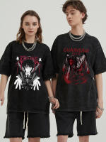 Camiseta Vintage Para Hombre Algodón Holgada Con Mangas Cortas Estampado Acido Camisetas Unisex Casual Transpirable - details 7
