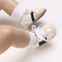 Zapatos Deportivos Infantis Color Bloqueados Antideslizantes Y Cómodos Para Caminar Suela De Goma Tallas 0-18M Hombres - details 31