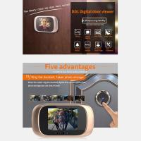 Visor de puerta de video de 600 mAh con batería de litio integrada, visor de mirilla de almacenamiento cíclico integrado, cámara de seguridad para exteriores, pantalla LCD de 2.8 pulgadas - details 1
