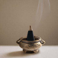 Brass Pocket Lotus Jiuding Incense Burner Hollow Mini Incense Holder Garden Statue Sculpture from Mainland China - details 16