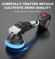 Pulidora de automóviles Inalámbrica de 900W, Pulidora de automóviles excéntrica sin escobillas de 5 pulgadas, Máquina pulidora y enceradora con 21V batería de 3000 mAh, 3 velocidades variables de 2500 a 6000RPM, para el cuidado detallado del automóvil - details 10