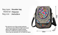Bolso De Hombro Para Mujer Yogodlns Vintage Bordado Floral Pochete De Viaje Bolsa Bandolera Cremallera Pequeño Bolso De Mano - details 0