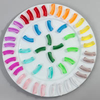 15pcs Cuentas De Acrílico Colores Variados Tubo De Bambú Grueso 11mm Codo Transparente Para Creación De Joyería Pulseras Y Collares DIY - details 6