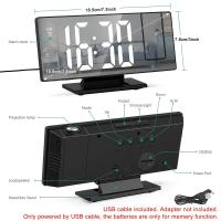 Reloj despertador LED ajustable, pantalla de hora y temperatura de 12/24 horas, alimentación por USB, adecuado para personas que duermen profundamente, para uso en el hogar y la oficina. - details 5