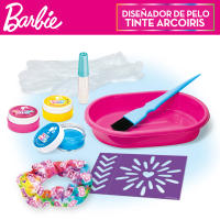 Barbie - Set mechas multicolor con plantillas, cremas para el pelo, recipiente, pincel, guantes, gomina y coletero tie dye - details 1