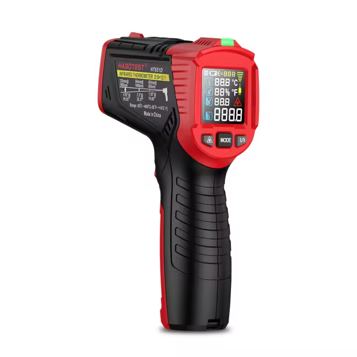 HABOTEST HT651D Termómetro Infrarrojo Con Láser Medidor De Temperatura No Contacto Industrial Rango -50-800℃ Digital Portátil - 1