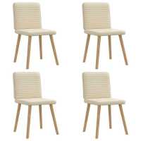 vidaXL Sillas de comedor 4 uds tela en color Gris nube/Gris oscuro/Crema y más | cómodas modernas ergonómicas para comedor cocina salón hogar - details 2