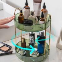 Organizador giratorio Gran capacidad Cofre para cosméticos Holde Verde oscuro 2 32*23*21,5*5 cm - details 1