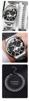 Reloj De Moda Para Hombre En Acero Inoxidable Lujo Con Calendario Reloj De Pulsera De Cuarzo Negocio Reloj Masculino - details 3