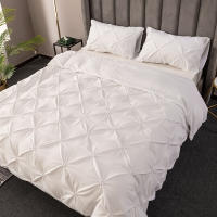 Set De Edredón 3 Piezas Con Cierre De Cremallera Y Amarras En Esquinas Microfibra Suave Con Pliegues Pinch Detección De Alta Calidad - details 58