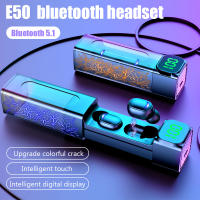 Auriculares Inalámbricos E50 5.1 Bluetooth Para Deportes Al Aire Libre Con Estuche De Carga Pantalla Táctil Y Control De Volumen Resistente Al Agua - details 0