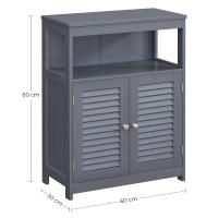 Armario de baño con 2 puertas estilo persiana, organizador versátil, diseño rústico, cocina, dormitorio y salón - details 9