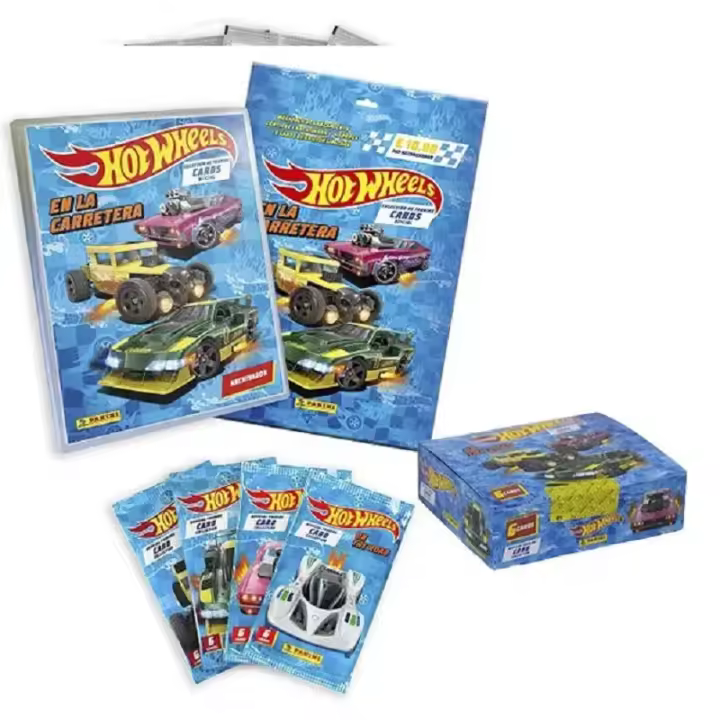 Pack Archivador y 28 Sobres (en total) de Hot Wheels Official Trading Card,Coleccionables Oficial de Panini - ¡LEED DESCRIPCIÓN PARA MAS INFORMACIÓN! - 1