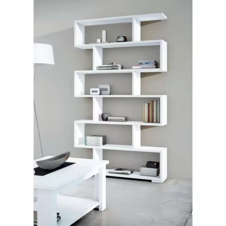 Estantería grande de 90 x 195 fabricada en tablero de 30mm de grosor color blanco - 1