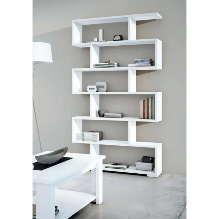 Estantería grande de 90 x 195 fabricada en tablero de 30mm de grosor color blanco - 1