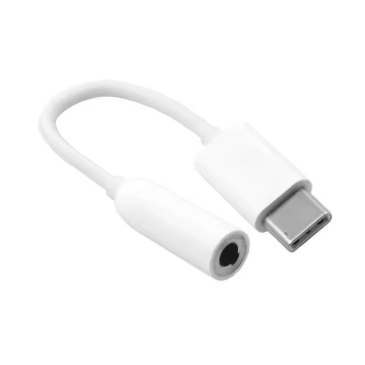 Actecom Adaptador de Conector USB Tipo C Macho a Jack 3.5mm TRRS OMTP Hembra Blanco Mini Cable Conversor Audio Sonido Estéreo - 1