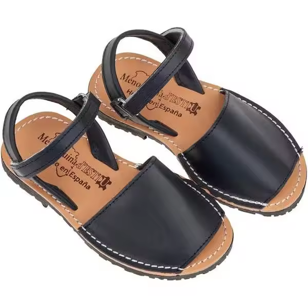 Hecho en España - Menorquinas de Piel para Niños y Niñas - Sandalias y Chanclas para Niña 551 - 1