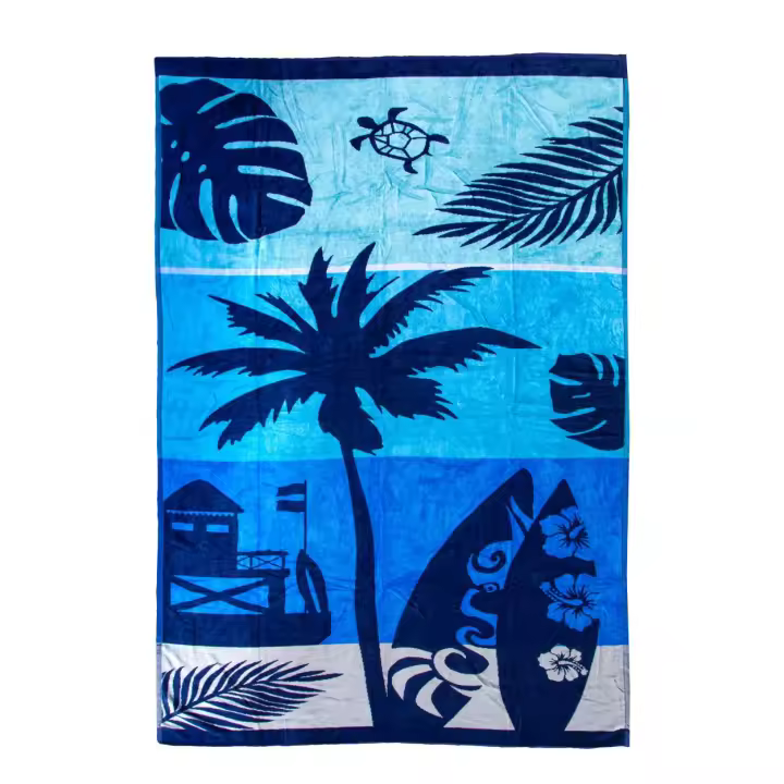 SUN & SURF Toalla de Playa Jacquard DOBLE 140x180 Grande Ultra Suave Terciopelo Algodón 100% - Alta Calidad y Colores PREMIUM - 1