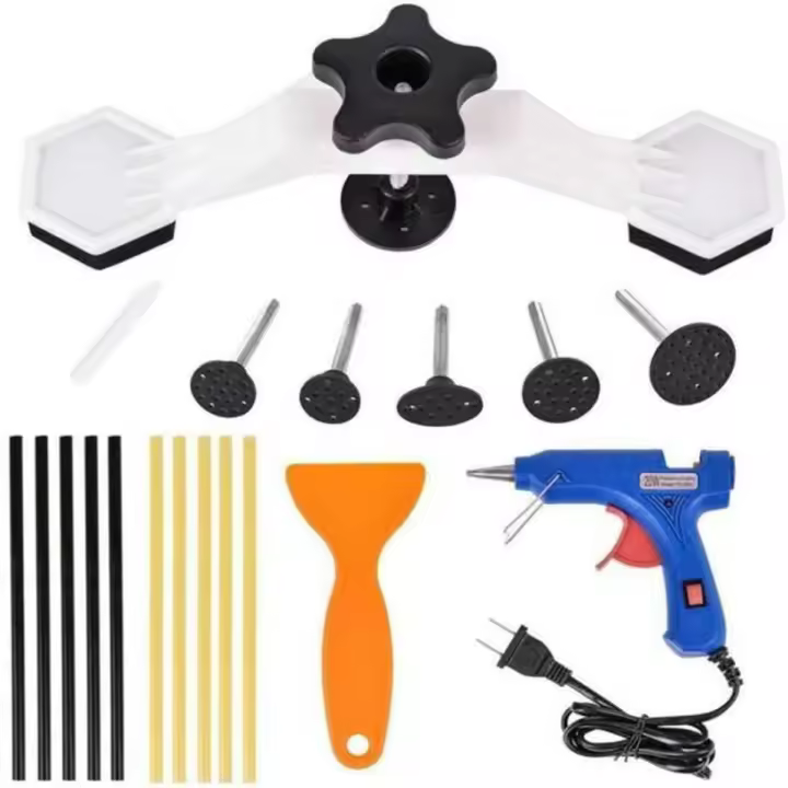 Kit de herramientas de eliminación de abolladuras sin pintura, kit de herramientas PDR de reparación de abolladuras sin pintura de 21 piezas, kit de reparación de abolladuras para automóvil - 1