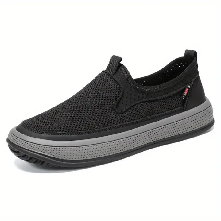 Zapatos De Deporte Para Hombre Verano Transpirables Mocasines Ligeros De Malla Slip-on Para Caminar Nuevo En Venta - 1