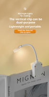 Lámpara De Libro Plegable Con Clip 3 Colores Iluminación LED Batería Recargable Regulable Portátil Para Lectura Y Noche - details 3