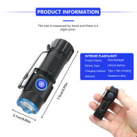 Linterna Portátil Recargable Zoom White Beam Light De Larga Distancia Tipo-C USB Para Exteriores Y Hogar Material De Aluminio Luz LED Impermeable - details 3