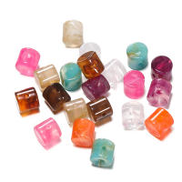 10pcs Cuentas Espaciadoras De Forma Cilíndrica 11.5x12mm Imitación De Piedra Acrílica Para Fabricación De Joyas Pulseras Collares DIY - details 0