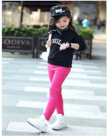 Pantalones De Niña 2024 Pantalones De Color Caramelo Elásticos Y Lisos Para Primavera Y Otoño Ropa De Niño Sólida Para 2-11 Años - details 3