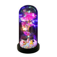 Regalo De Flores De Rosa Para Mujeres En Acrílico Con Domínio Luz Regalo Eterno De Flores Colores Para Mamá Y Fiesta De San Valentín - details 1