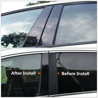 6Pcs Pegatinas De Cubierta Para Puertas Y Ventanas De Coche En Color Negro Brillante Adecuadas Para Honda City 2009-2013 Adorno Externo De Estilo Cromado Material Polipropileno - details 1