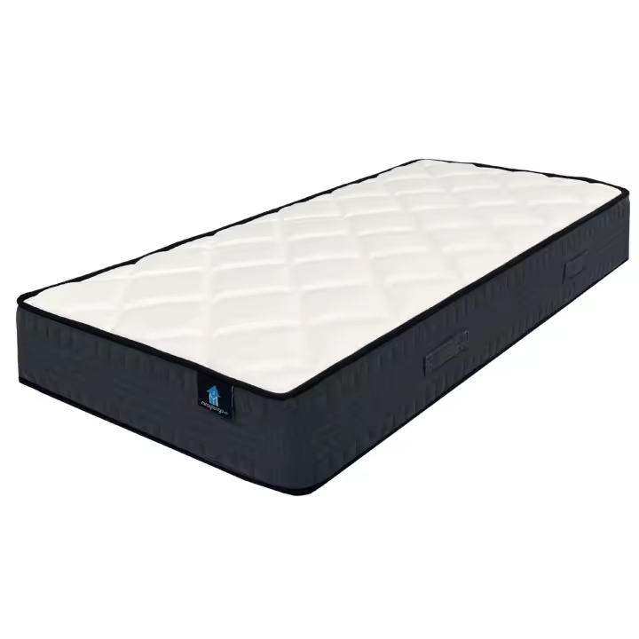 Colchón Alpha para Descanso Dormitorio en Color Blanco con Núcleo de Muelles Ensacados con 25 cm de Altur - 1